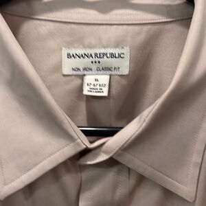 Banana Republic Dress Shirt - Cotton -  17 1/2 Neck - Tan